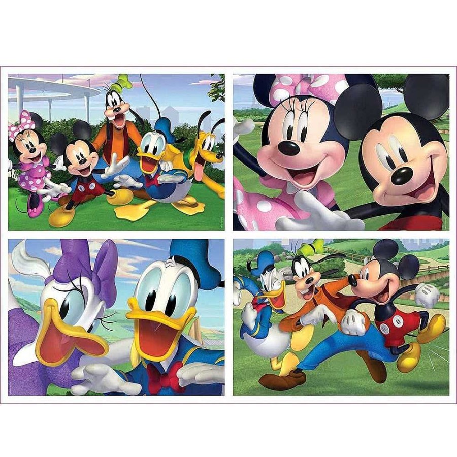 Juguetes Disney Puzzles Infantiles | Mickey Multi 4 Puzzle - 20-80 Piezas