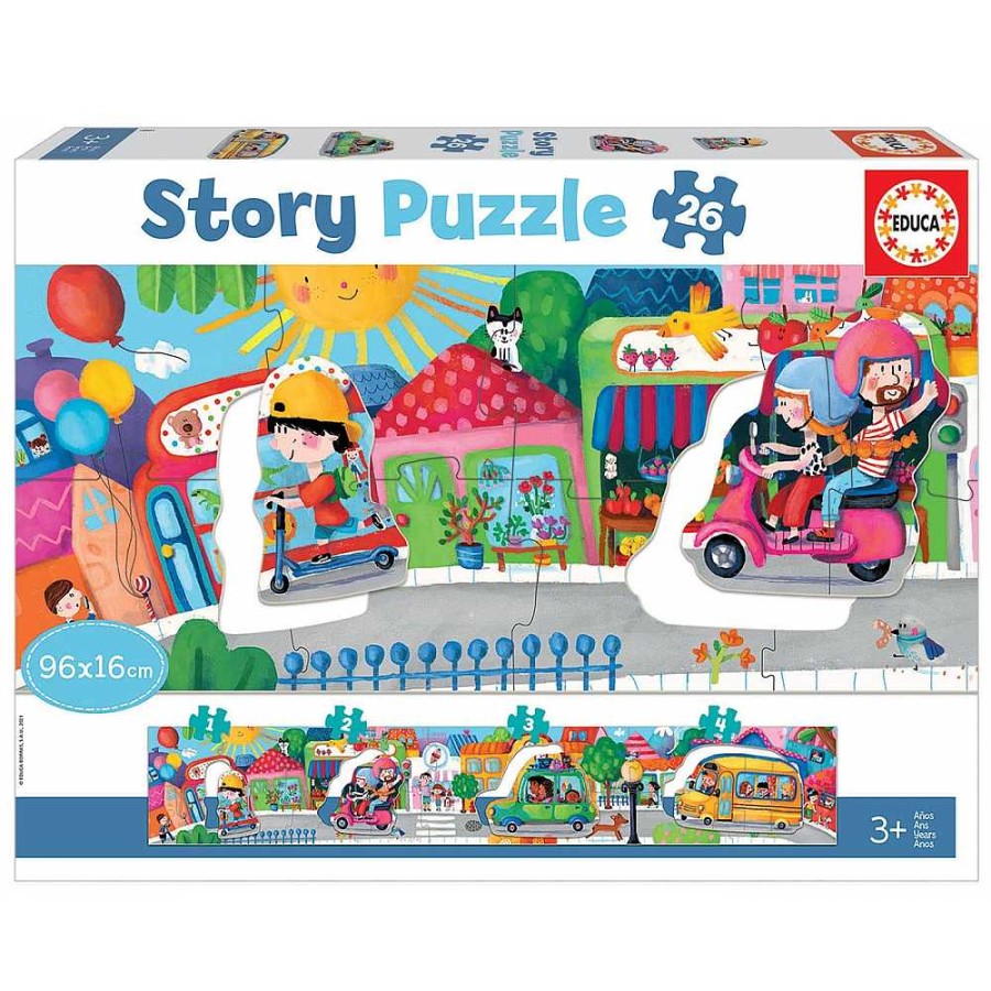 Juguetes Educa Puzzles Infantiles | Puzzle Story Ciudad 26 Piezas