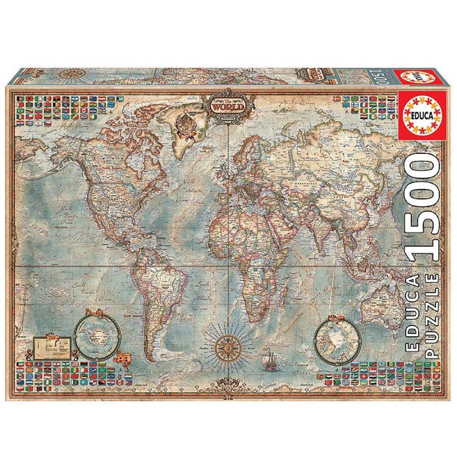 Juguetes Educa Puzzles M S 1000 Piezas | Puzzle Educa 1500 Piezas Mapa Mundo