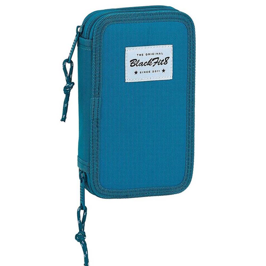 Mochilas Y Complementos Blackfit8 | Plumier Doble Azul 28 Piezas 19X12