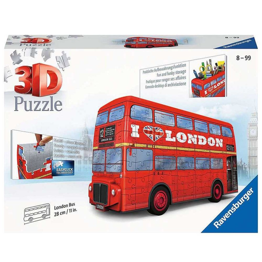 Juguetes Ravensburger Puzzles Infantiles | Puzzle 3D Veh Culos London Bus 216 Piezas