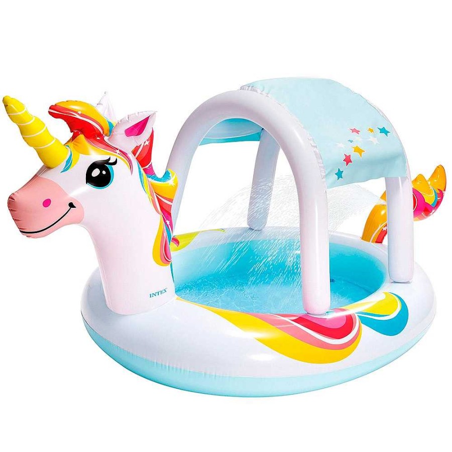 Regalo Intex Tendencia Unicornios | Piscina Hinchable Intex Unicornio Con Ducha Y Toldo 244X132X109 Cm