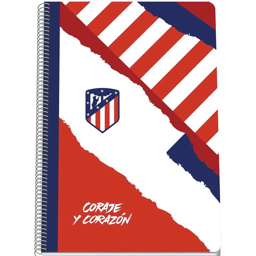 Mochilas Y Complementos Atlético de Madrid | Atl Tico De Madrid Bloc Tapa Dura Folio 80 Hojas