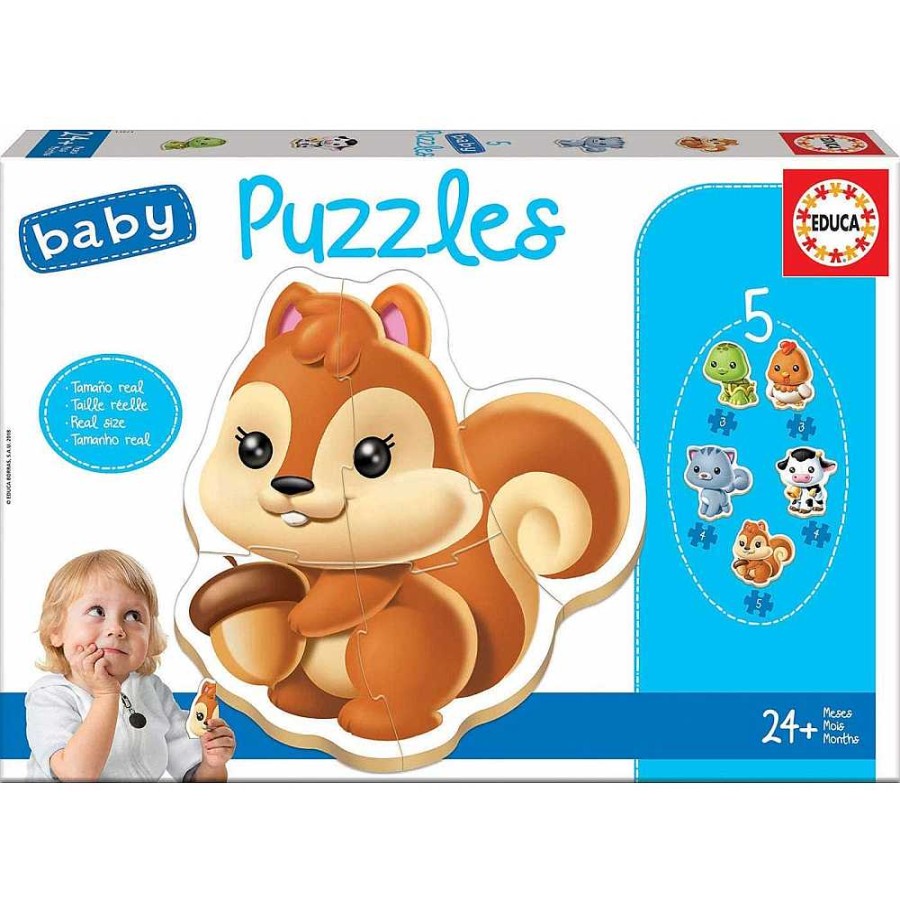 Juguetes Educa Puzzles Preescolar | Baby Puzzle Animales 5 Piezas