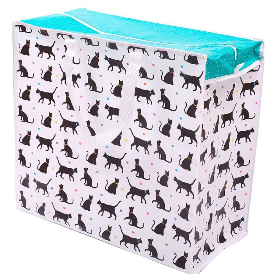 Home & Deco Puckator Orden: Cajas Y Cestas | Bolsa Xl Almacenaje Gatos 55X48X28