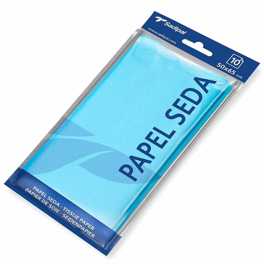 Papeler A Sadipal Papel Manualidades | Bolsa 10 Hojas Papel Seda Azul 50X65