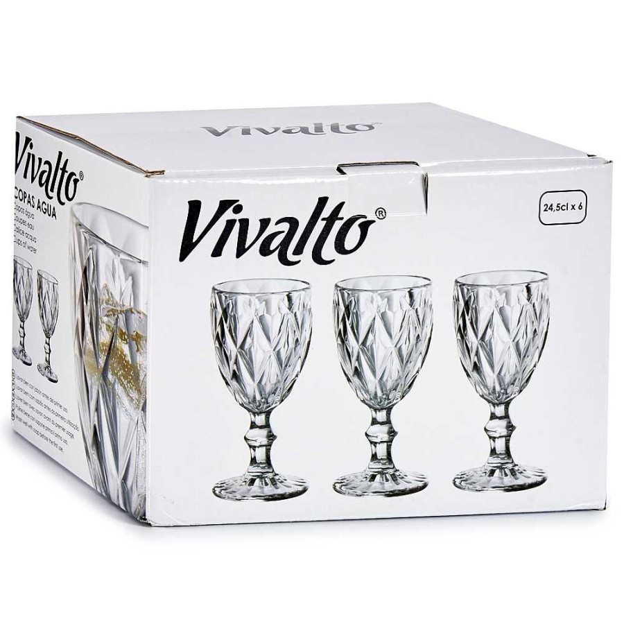 Home & Deco Vivalto Complementos Cocina | Set 6 Copas Cristal Talla 245 Ml 15X8