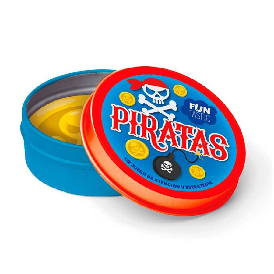 Juguetes Funtastic Juegos De Cartas | Cartas Educativas Caja Metal Piratas