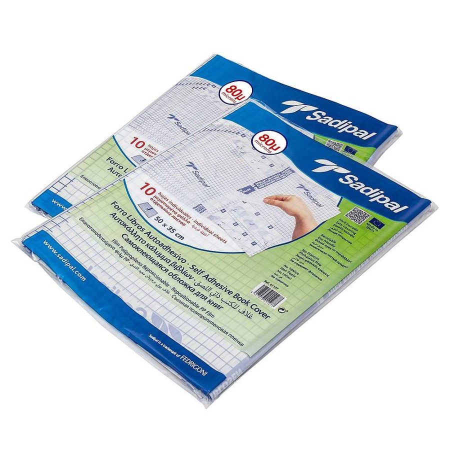 Papeler A Sadipal Pl Stico Y Forros | Blister 10 Forros Adhesivos Reposicionables 50X33