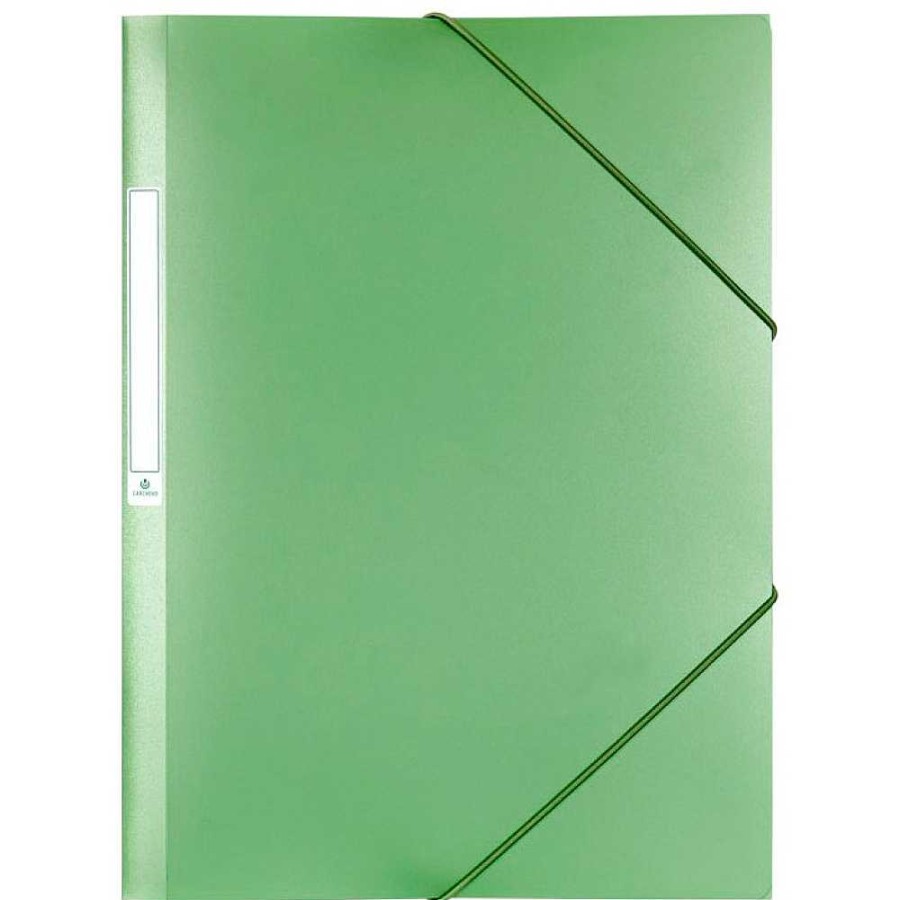 Papeler A Carchivo Carpetas Y Archivo | Carpeta Prolipopileno Verde Metal Folio Gomas Solapas