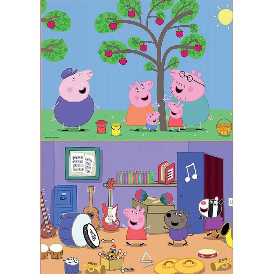 Juguetes Peppa Pig Puzzles Infantiles | Peppa Pig Puzzle Doble 2X48 Piezas