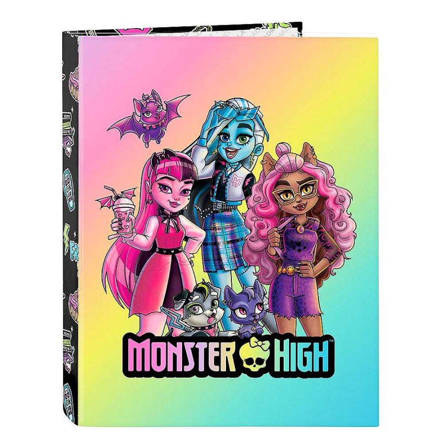 Mochilas Y Complementos Safta | Monster High Carpeta Folio 4 Anillas