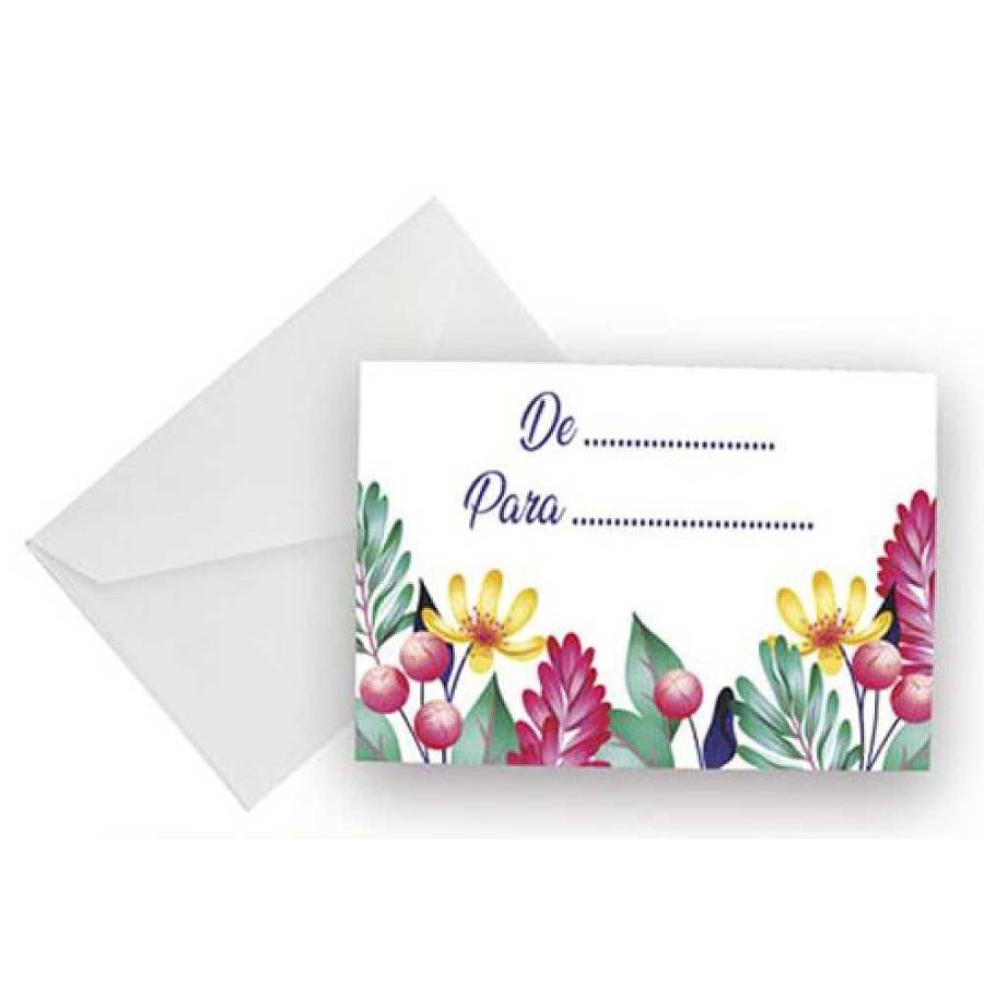 Papeler A Genérico Tarjetas Felicitaci N | Tarjeta Mini Regalo Flores Con Sobre 10X7