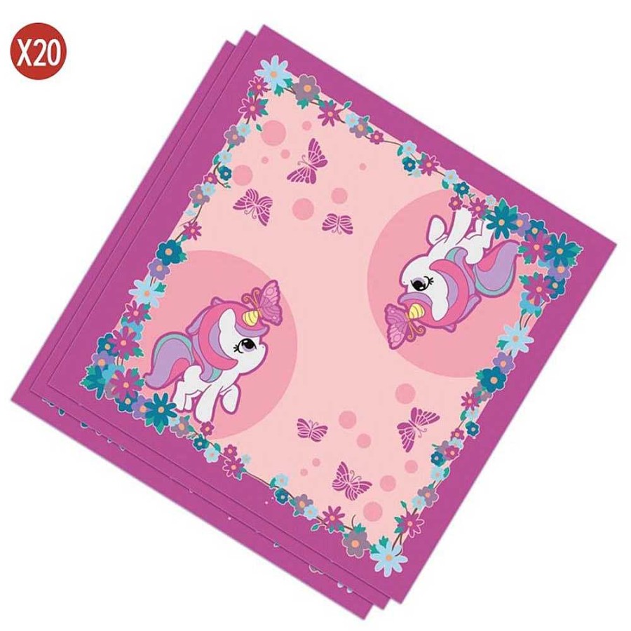 Regalo Genérico Tendencia Unicornios | Pack 20 Servilletas Unicornio 33X33