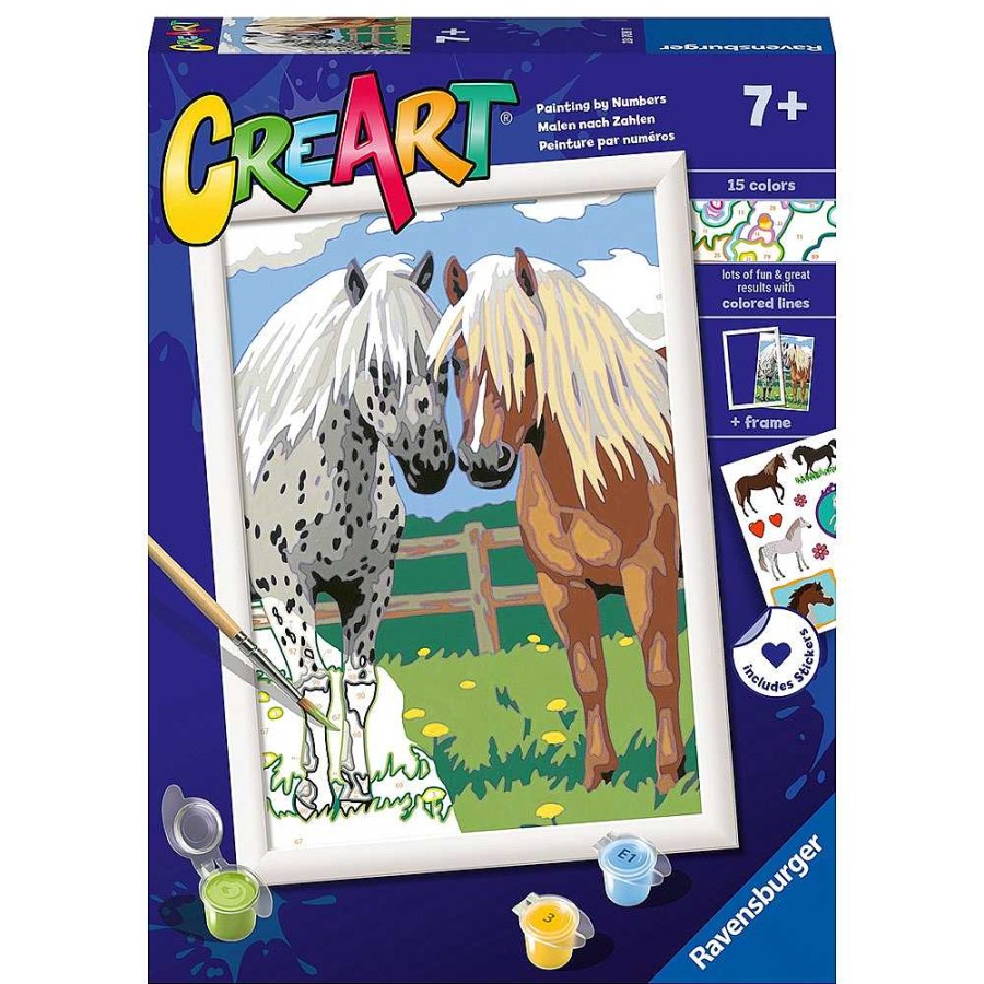 Juguetes Ravensburger Crea Y Pinta | Creart Pintar Por N Meros Pareja De Caballos + 7 A Os