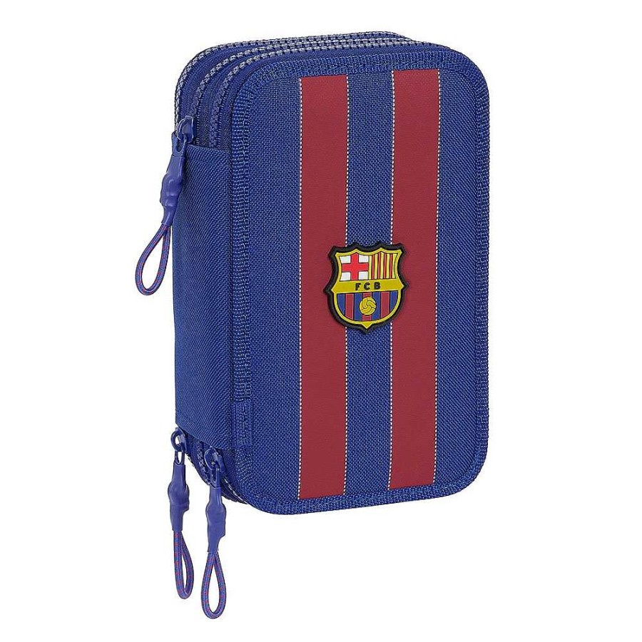 Mochilas Y Complementos FC Barcelona | F.C.Barcelona Plumier Triple Completo 13X20X6