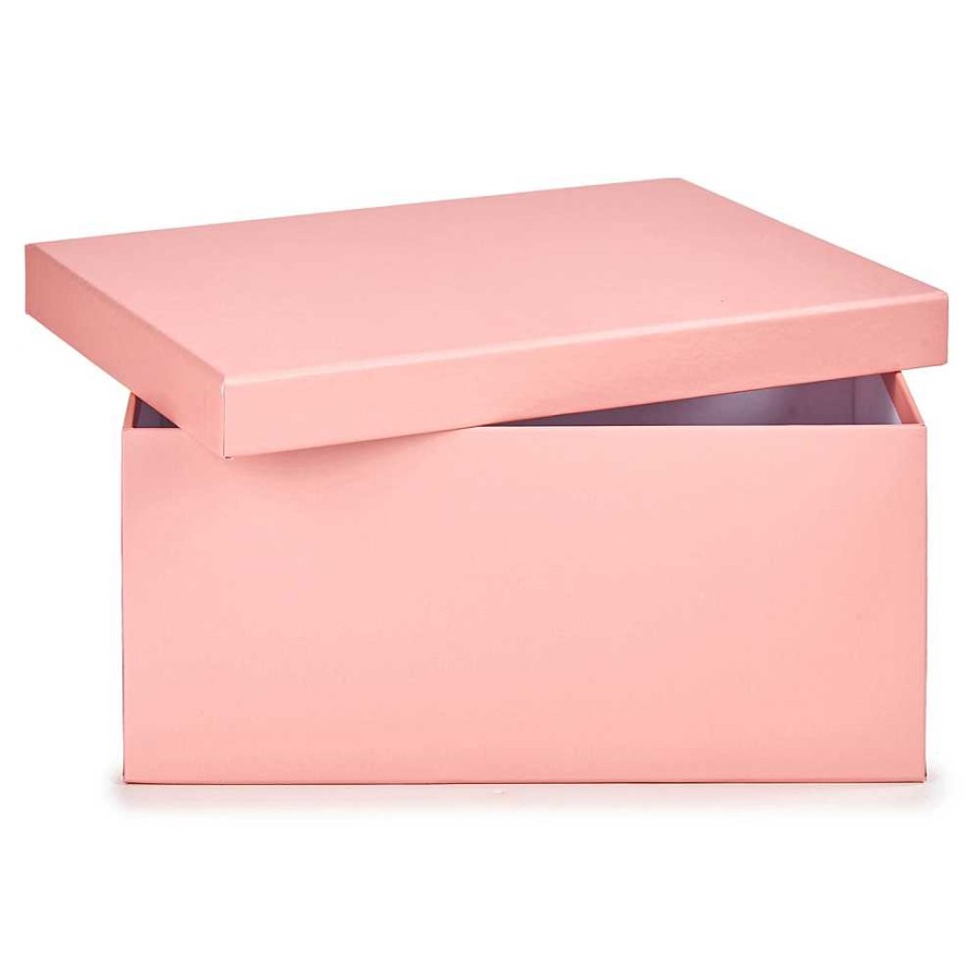 Regalo ARTE REGAL Papel De Regalo Y Accesorios | Set 10 Cajas Cart N Forrado Rosa 47X33X23