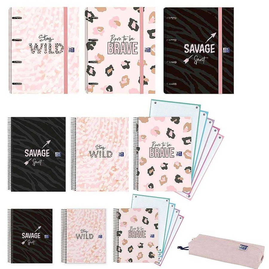 Regalo Oxford Papeler A Fantas A | Oxford Expositor Fantas A Animal Print 19 Piezas