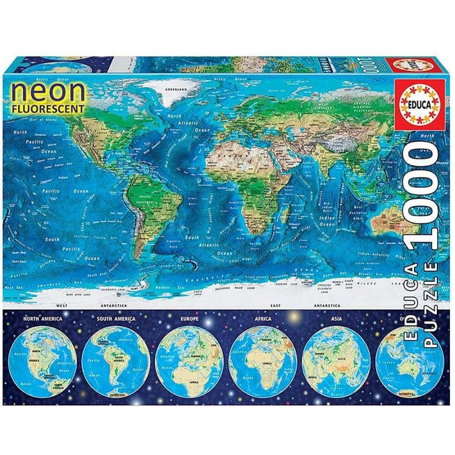 Juguetes Educa Puzzles 300-1000 Piezas | Puzzle Educa Ne N 1000 Piezas Mapamundi