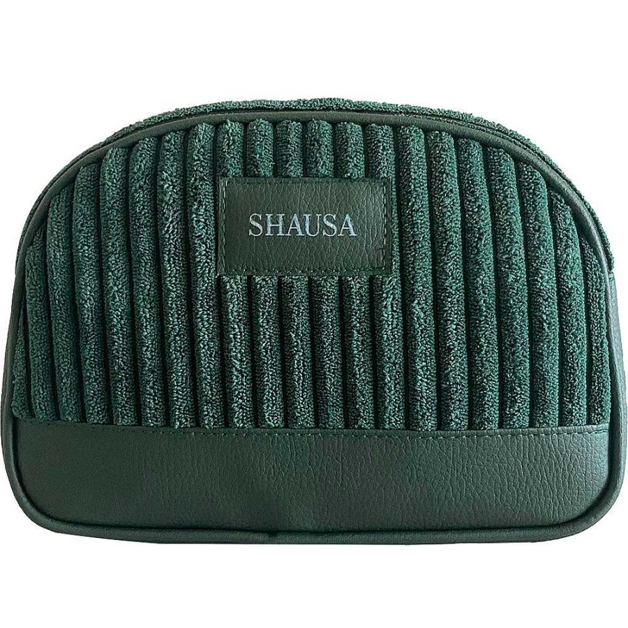 Mochilas Y Complementos Shausa | Neceser Pana Verde 21X7X15 Cm.