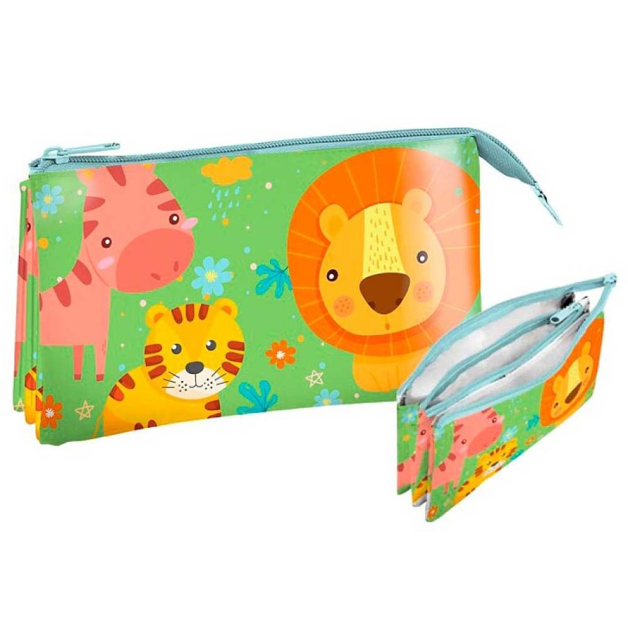 Mochilas Y Complementos Kids | Animales Jungla Portatodo Triple 22X13 Cm