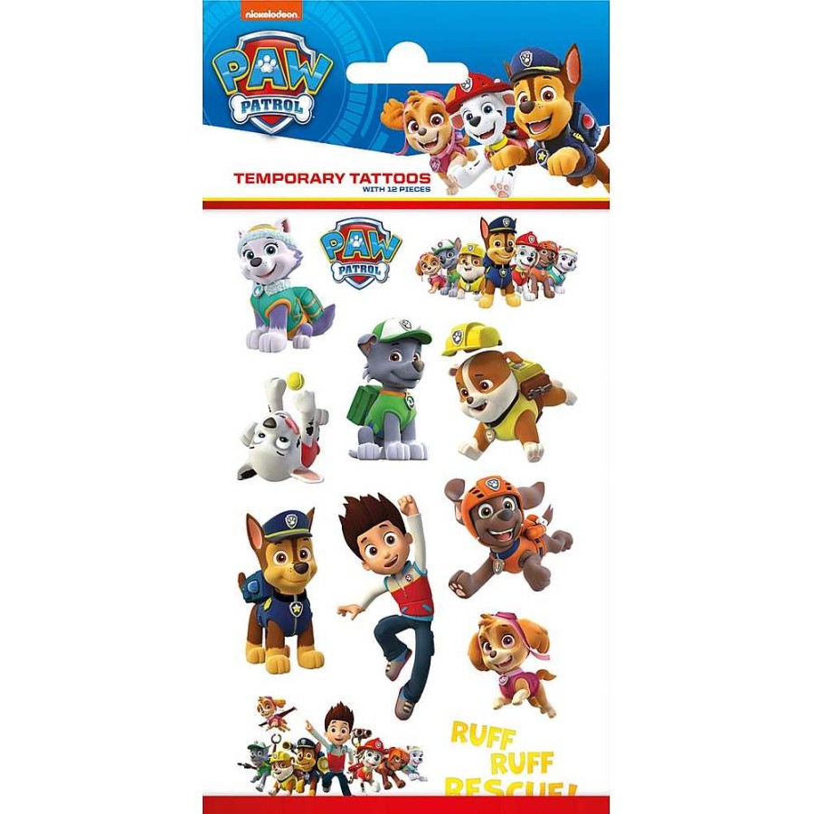 Papeler A Paw Patrol Stickers Y Pegatinas | Blister Tatoos 10X20 Cm Patrulla Canina