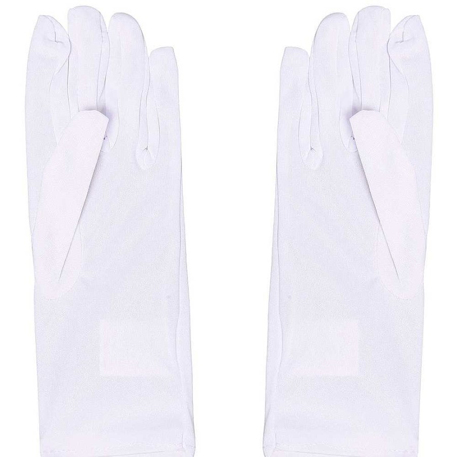 Fiestas Y Disfraces Genérico | Guantes Blancos Adulto 22 Cm