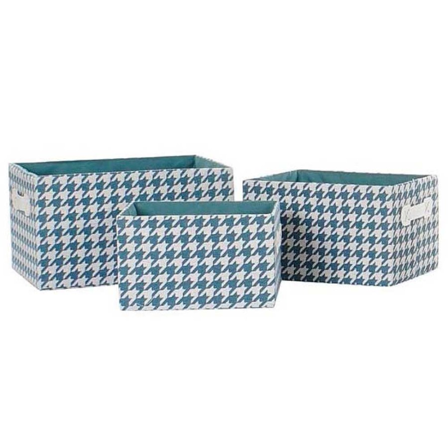 Home & Deco Item Orden: Cajas Y Cestas | Set 3 Cestas Almacenaje Pata Gallo 32X24X18 3 Colores