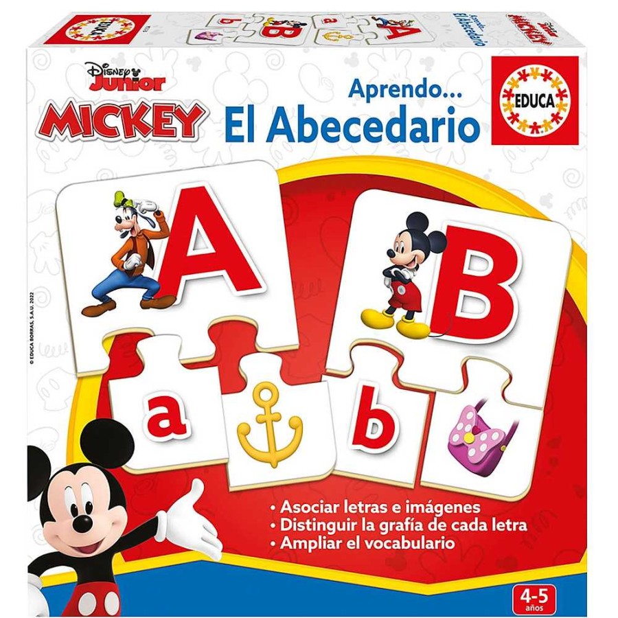 Juguetes Disney Puzzles Preescolar | Mickey&Friends Aprende El Abecedario