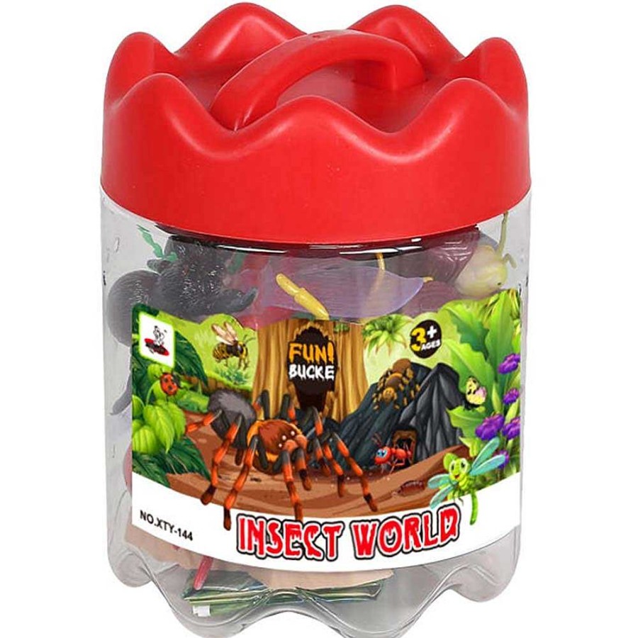 Juguetes Genérico Animales | Bote 24 Insectos 8 Cm Con Tapiz Para Jugar