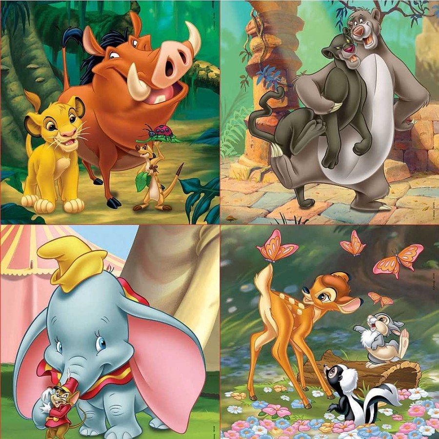 Juguetes Disney Puzzles Infantiles | Disney Animales Puzzle Progresivo 12-16-20-25 Piezas