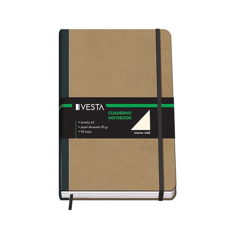 Papeler A Vesta Blocs Notas | Cuaderno Nature Con Goma A5 96 Hojas Liso