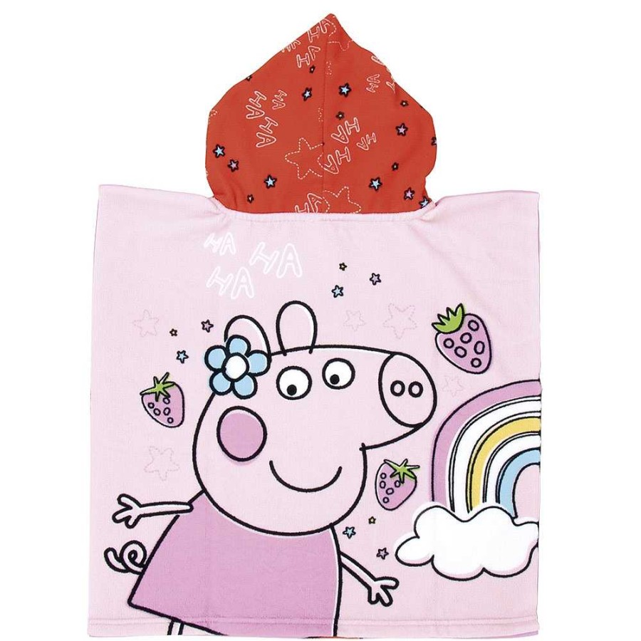 Regalo Peppa Pig Textil | Peppa Pig Poncho Toalla Microfibra 55X110 Cm