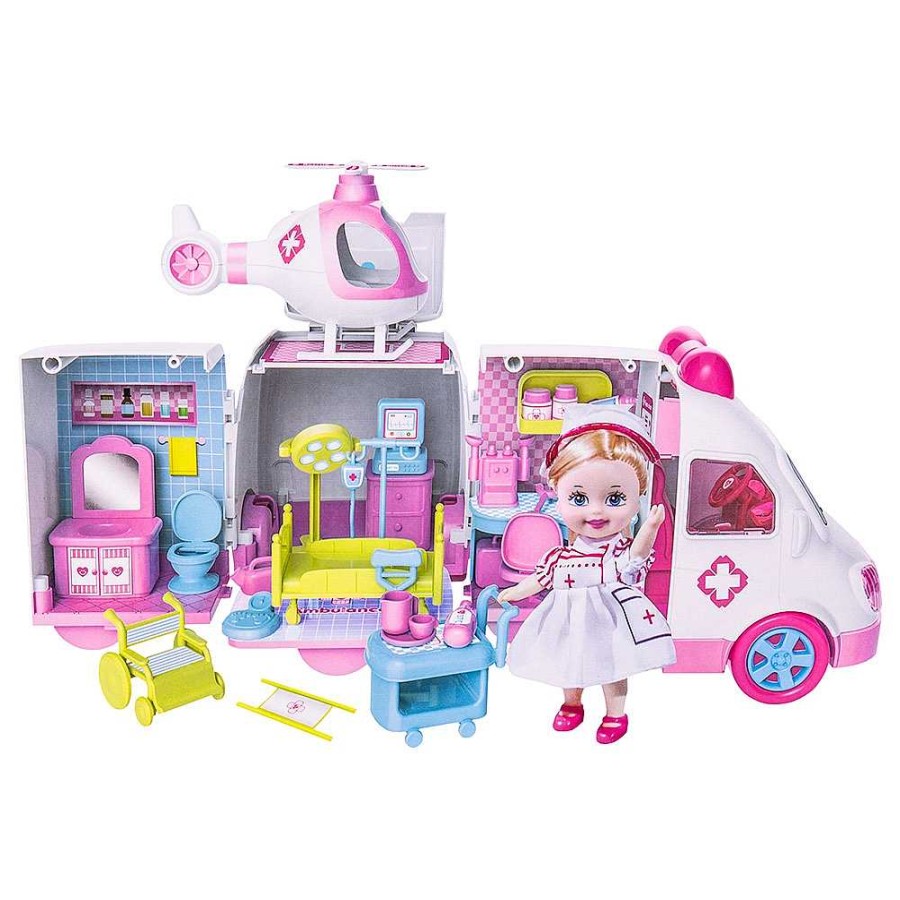 Juguetes Fantastiko Mini Mu Ecas | Mini Mu Eca Con Ambulancia Y Accesorios. Caja 51X34