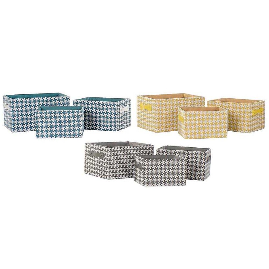 Home & Deco Item Orden: Cajas Y Cestas | Set 3 Cestas Almacenaje Pata Gallo 32X24X18 3 Colores