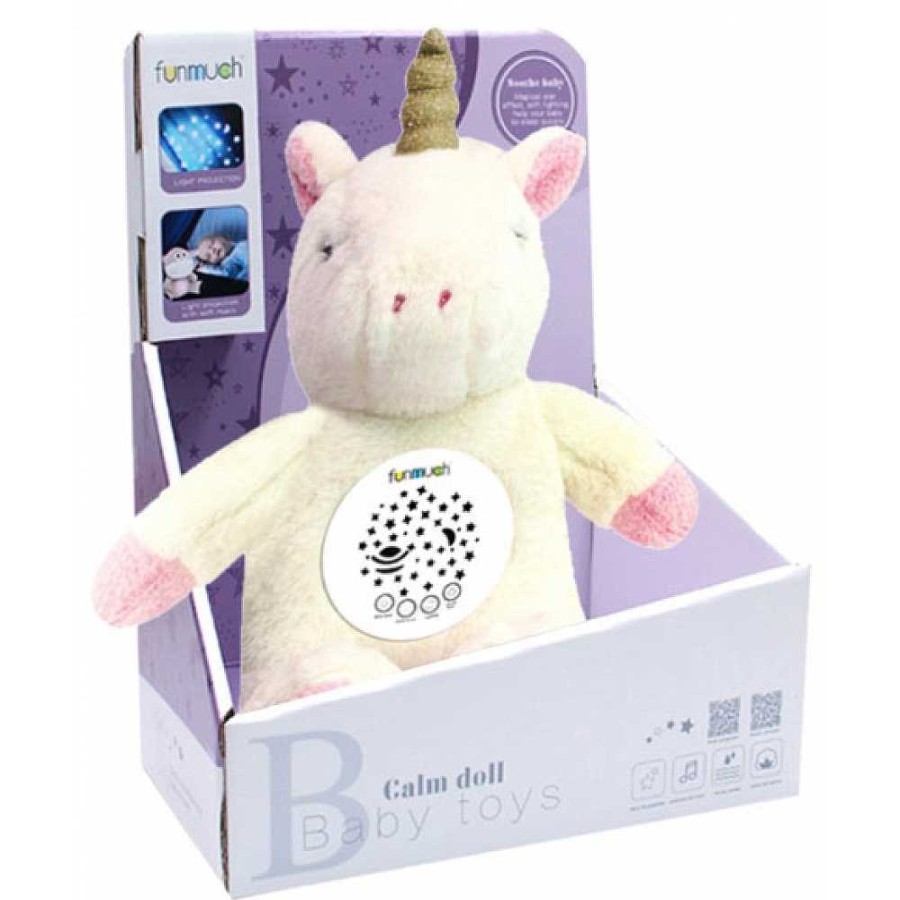 Juguetes Genérico Peluches | Peluche Unicornio Pantalla Luz Y M Sica 28 Cm