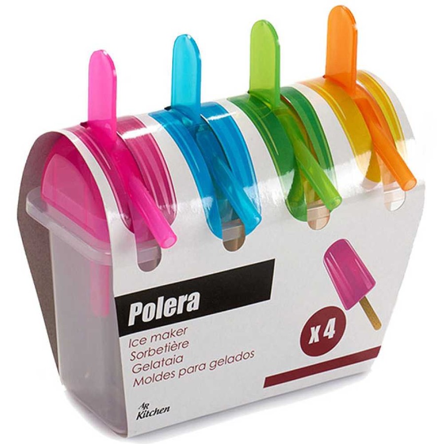 Home & Deco Leknes Complementos Cocina | Molde Polera 4 Helados 14X15 - 4 Colores