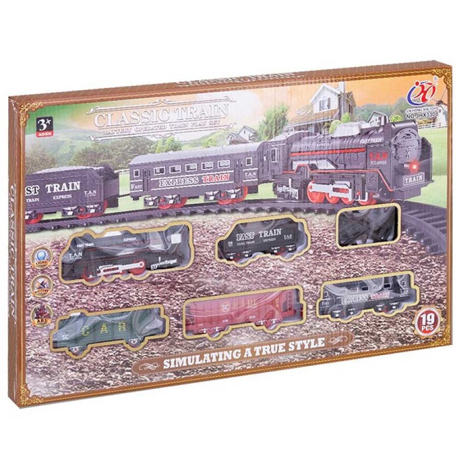 Juguetes Fantastiko Pistas Y Trenes | Pista Tren Cl Sico Con Luz. Caja 46X4X30