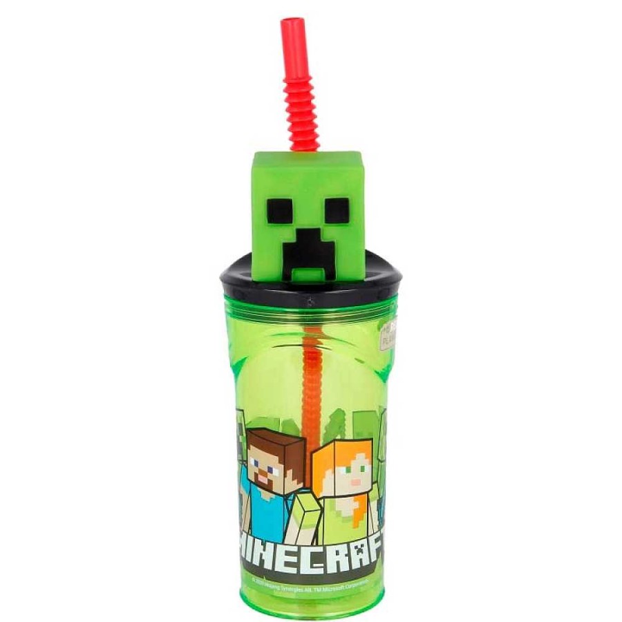 Mochilas Y Complementos Stor | Minecraft Vaso Pajita Figura 3D 360 Ml