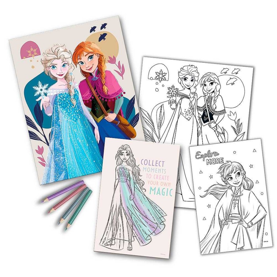 Papeler A Frozen Coloreables Y Actividades | Frozen Set Para Colorear Cuadernos Y L Pices 33X21X1