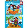 Juguetes Educa Puzzles Infantiles | Puzzle Doble 2X20 Piezas Piratas