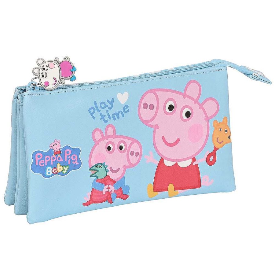 Mochilas Y Complementos Peppa Pig | Peppa Pig Portatodo Triple 22X12X3