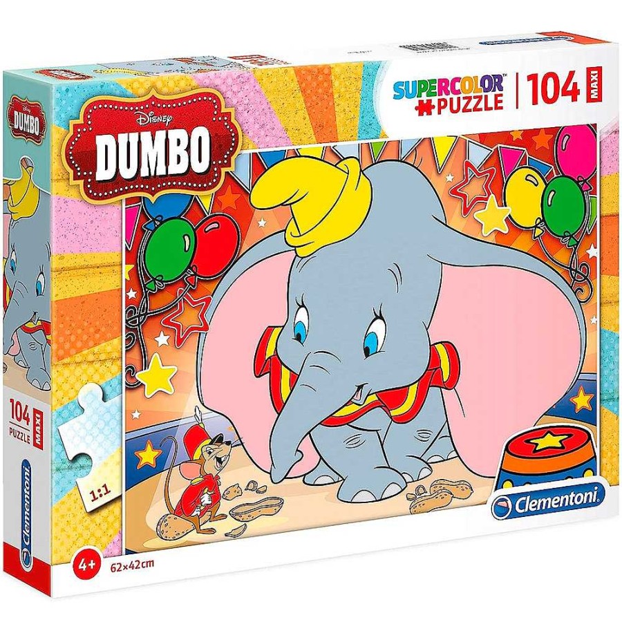 Juguetes Disney Puzzles Infantiles | Dumbo Puzzle 104 Piezas Maxi