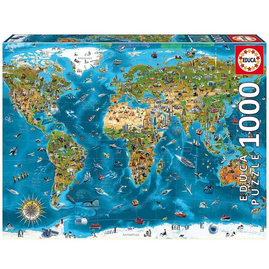 Juguetes Educa Puzzles 300-1000 Piezas | Puzzle Educa 1000 Piezas Maravillas Mundo