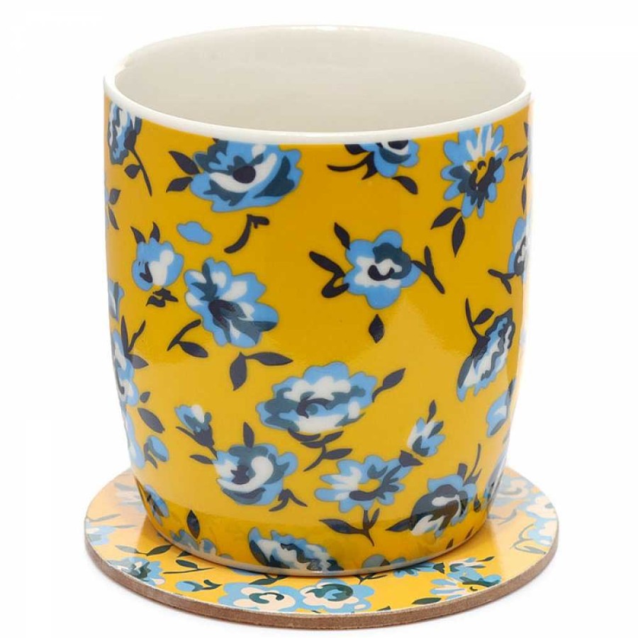 Home & Deco Genérico Complementos Cocina | Taza Mug Porcelana Con Posavaso 12X9