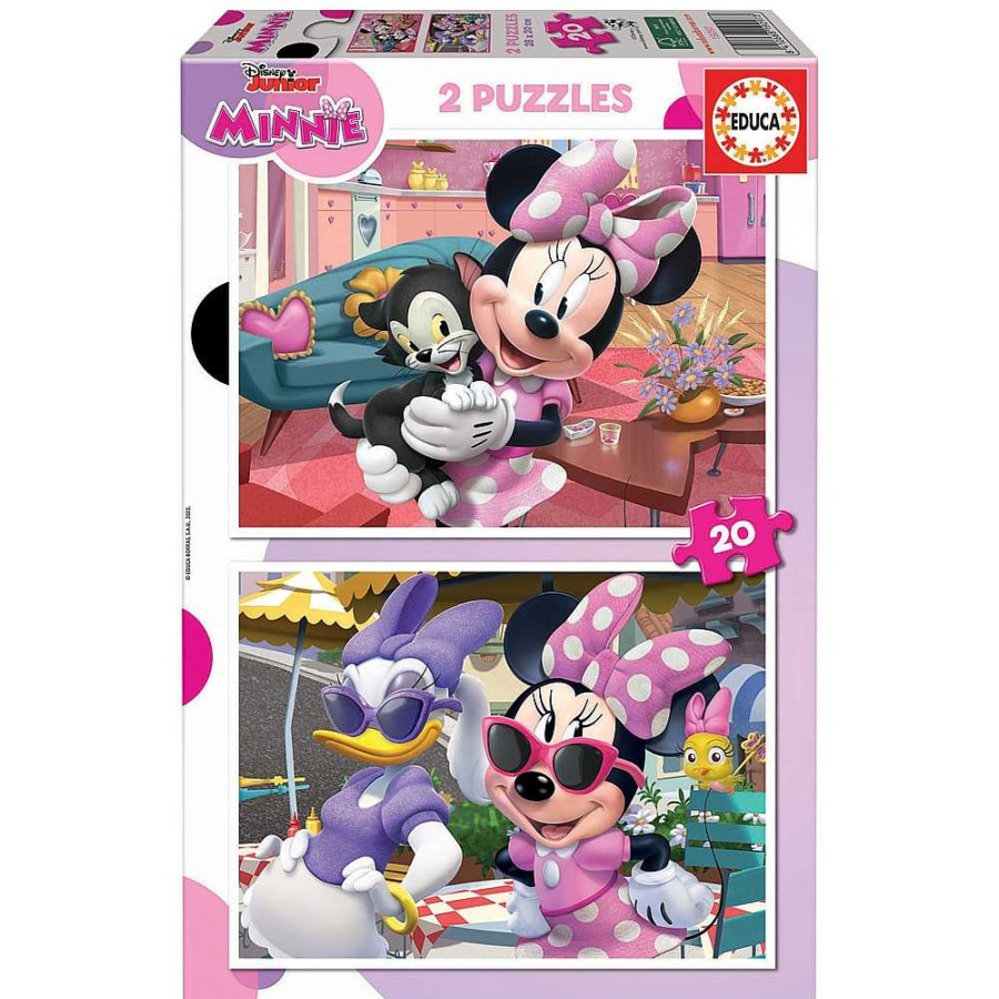 Juguetes Disney Puzzles Preescolar | Minnie Puzzle Doble 2X20 Piezas