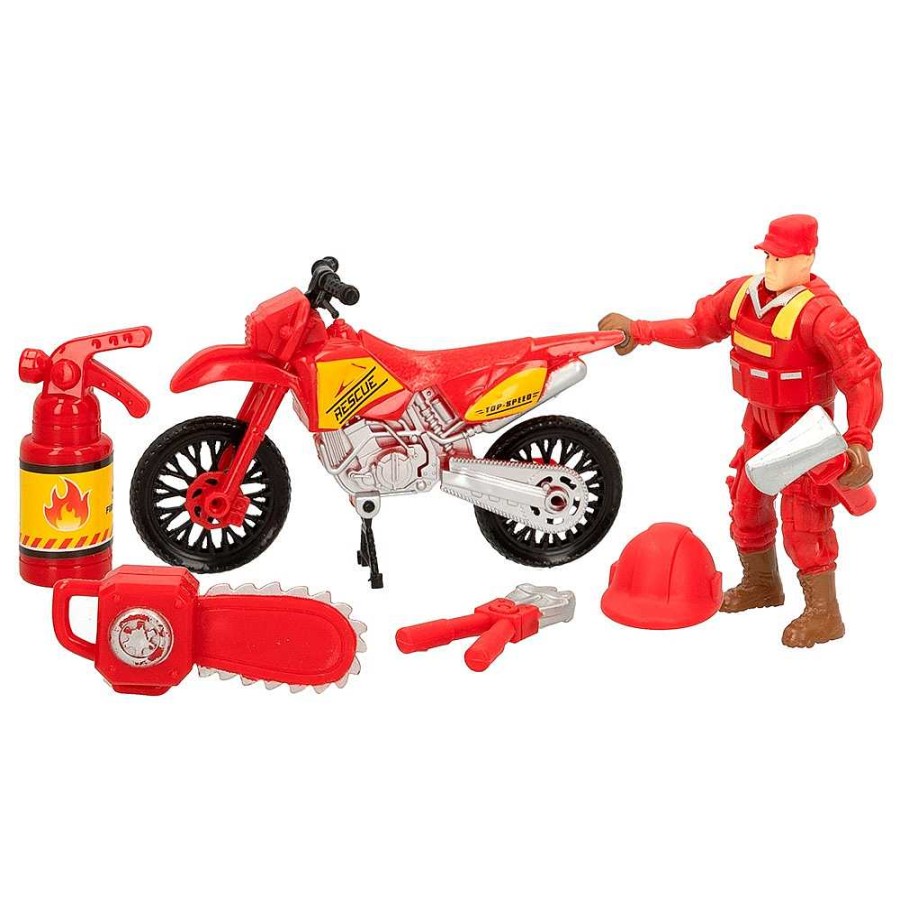 Juguetes Genérico Veh Culos | Set Bomberos Veh Culo, Figura Y Accesorios, Caja 22X6X20