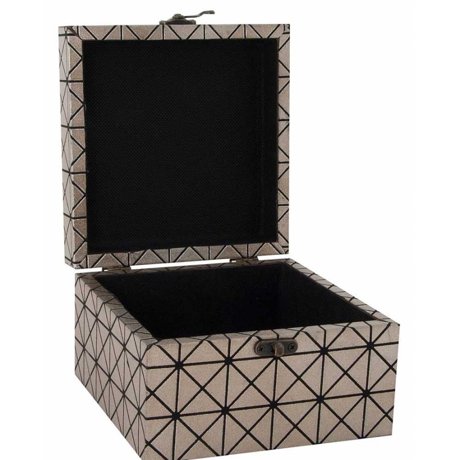 Regalo Genérico Relojes Y Bisuter A | Set 3 Caja Madera Metalizada 20X20X12