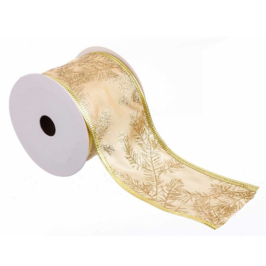 Papeler A Fantástiko Papel De Regalo Y Empaquetado | Cinta Textil Decorada Oro 60 Mm X 2,70 Mts