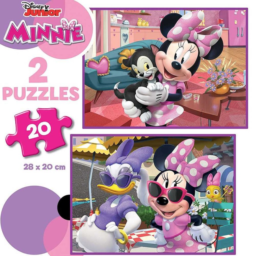 Juguetes Disney Puzzles Preescolar | Minnie Puzzle Doble 2X20 Piezas